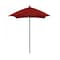 California Umbrella 6' Black Aluminum Market Patio Umbrella, Sunbrella Jockey Red 194061334041 - alternate 1